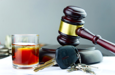 gavel and drink