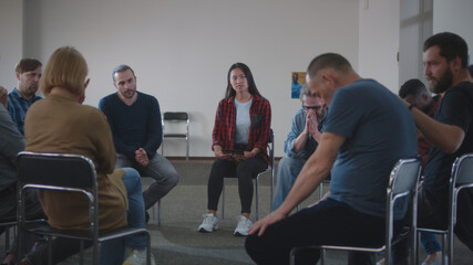 people sitting in circle at alcohol education program