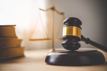 gavel and scales of justice