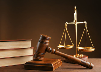 gavel and scales of justice