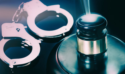 gavel and handcuffs